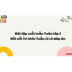 Bài tập cuối tuần Toán lớp 2 Kết nối Tri thức Tuần 22 có đáp án