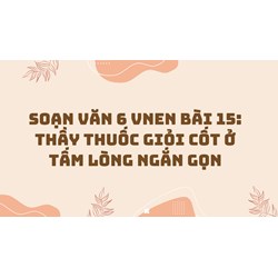 Soạn văn 6 VNEN Bài 15: Thầy thuốc giỏi cốt ở tấm lòng ngắn gọn