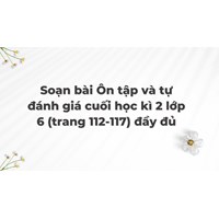 Soạn bài Ôn tập và tự đánh giá cuối học kì 2 lớp 6 (trang 112-117) đầy đủ