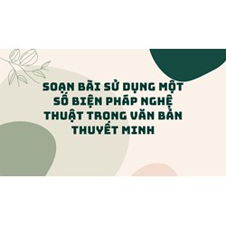 Soạn bài Sử dụng một số biện pháp nghệ thuật trong văn bản thuyết minh