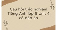 Câu hỏi trắc nghiệm Tiếng Anh lớp 8 Unit 4 có đáp án mới nhất