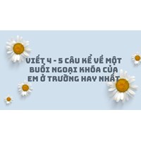 Viết 4 - 5 câu kể về một buổi ngoại khóa của em ở trường hay nhất
