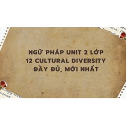 Ngữ pháp Unit 2 lớp 12 Cultural diversity đầy đủ, mới nhất