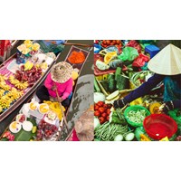 Dàn ý Tả cảnh phiên chợ quê em chi tiết, siêu hay