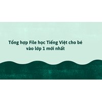 Tổng hợp File học Tiếng Việt cho bé vào lớp 1 mới nhất