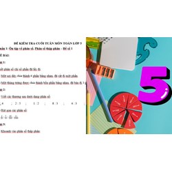 Bài tập cuối tuần môn Toán lớp 5: Tuần 18 - Đề 2 có đáp án