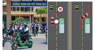 Sắp xếp thứ tự các bước để vượt xe an toàn khi điều khiển xe máy điện?