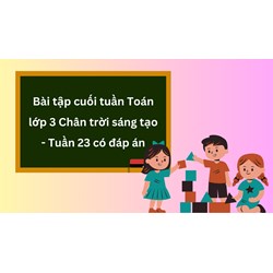 Bài tập cuối tuần Toán lớp 3 Chân trời sáng tạo - Tuần 23 có đáp án