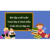Bài tập cuối tuần Toán lớp 2 Cánh diều - Tuần 25 có đáp án