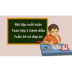 Bài tập cuối tuần Toán lớp 1 Cánh diều Tuần 14 có đáp án