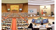 Quốc hội quyết định cơ cấu tổ chức của Chính phủ theo trình tự nào?