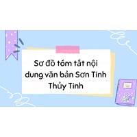 Sơ đồ tóm tắt nội dung văn bản Sơn Tinh Thủy Tinh