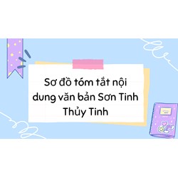 Sơ đồ tóm tắt nội dung văn bản Sơn Tinh Thủy Tinh