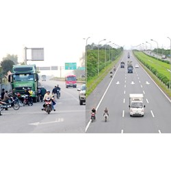 Điều khiển xe máy đi vào đường cao tốc có sao không?