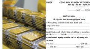 Mẫu thông báo về việc cho thuê doanh nghiệp tư nhân kinh doanh vàng