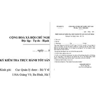 Mẫu Phiếu đăng ký kiểm tra thực hành tốt sản xuất mỹ phẩm
