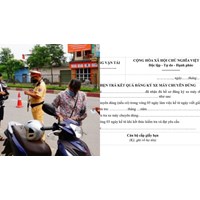 Mức phạt cá nhân mang giấy hẹn lấy giấy đăng ký xe máy để tham gia giao thông