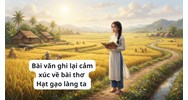 Bài văn ghi lại cảm xúc về bài thơ Hạt gạo làng ta hay nhất