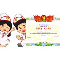 Mẫu giấy khen của Đội thiếu niên tiền phong Hồ Chí Minh mới nhất