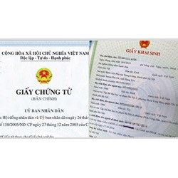 Lệ phí làm giấy khai sinh và khai tử cho trẻ mất sau 2 giờ sinh
