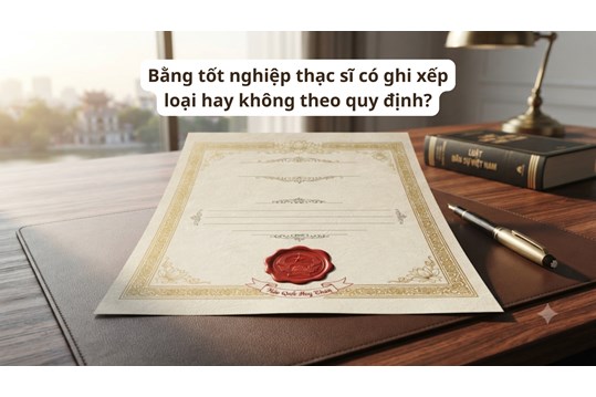 Bằng tốt nghiệp thạc sĩ có ghi xếp loại hay không theo quy định?