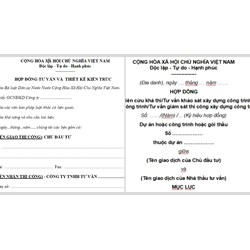 Nội dung của hợp đồng tư vấn giữa nhà tư vấn và người sử dụng dịch vụ tư vấn