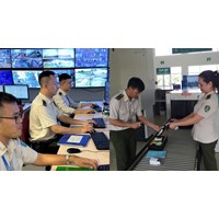 An ninh hàng không hiệu của lực lượng kiểm soát an ninh hàng không gắn ở đâu?