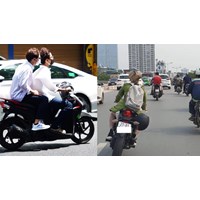 Có cấm chạy xe máy bằng 1 tay lạng lách đánh võng không?