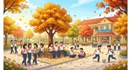 Tả quang cảnh trường em vào mùa thu hay, đạt điểm cao