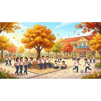 Tả quang cảnh trường em vào mùa thu hay, đạt điểm cao