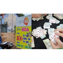 Các hàng quán gắn bảng hiệu quảng cáo có logo web cờ bạc bị xử phạt?
