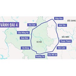 Đường Vành đai 4 qua địa bàn mấy quận, huyện thuộc thành phố Hà Nội?