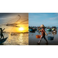 Cảm nhận của em về khổ thơ sau: "Dân chài lưới... dần trong thớ vỏ"