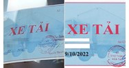 Vị trí dán phù hiệu của xe taxi tải kinh doanh vận tải hàng hóa