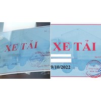 Vị trí dán phù hiệu của xe taxi tải kinh doanh vận tải hàng hóa