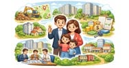 Nhà ở phục vụ tái định cư được phát triển theo những nguyên tắc nào?