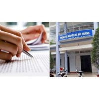 Loại văn bản Phòng Tài nguyên và Môi trường có trách nhiệm trình UBND huyện