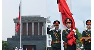 Cờ rủ Quốc tang là gì? Hình ảnh cờ rủ Quốc tang. Quy định lễ viếng trong Lễ Quốc tang?