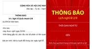 Mẫu thông báo nghỉ lễ 2/9 đẹp và chuyên nghiệp mới nhất