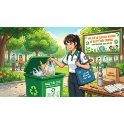 Nghị luận về Cấm sử dụng vật dụng bằng ni lông để bảo vệ môi trường