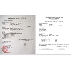 Mẫu giấy xác nhận lương để vay ngân hàng Agribankk, BIDV và Vietcombank