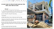 Mẫu Báo cáo hoàn thành thi công xây dựng hạng mục công trình xây dựng