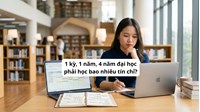 1 kỳ, 1 năm, 4 năm đại học phải học bao nhiêu tín chỉ?