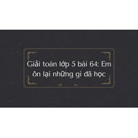 Giải Toán lớp 5 bài 64: Em ôn lại những gì đã học chi tiết nhấ