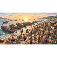 Viết bài văn tả cảnh chợ cá bên bờ biển lớp 6