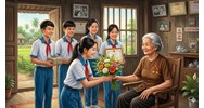 Kể lại một hoạt động xã hội: thăm Mẹ Việt Nam Anh hùng