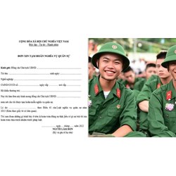 Mẫu đơn xin hoãn nghĩa vụ quân sự mới nhất năm 2024