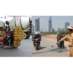 Kích thước chở hàng xe máy chiều rộng, cao tối đa bao nhiêu?