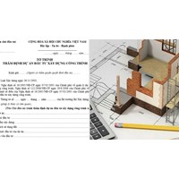 Mẫu tờ trình thẩm định dự án đầu tư xây dựng công trình mới