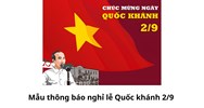 Mẫu thông báo nghỉ lễ Quốc khánh 2/9 năm 2024 có file tải